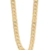 Collier Panzer Gelbgold 750, 7mm, 45cm