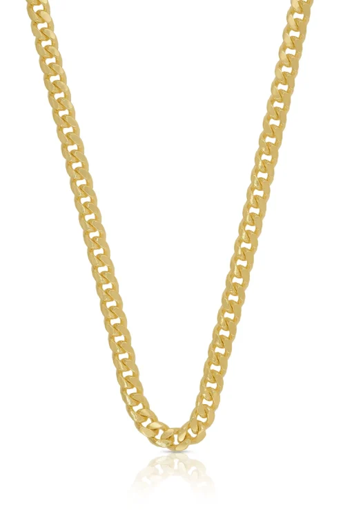 Collier Panzer Gelbgold 750, 4mm, 55cm