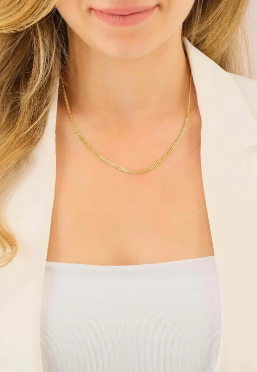 Collier Panzer Gelbgold 750, 2.4mm, 50cm
