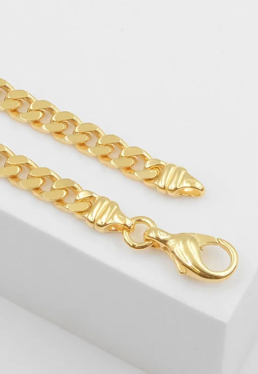 Collier Panzer Gelbgold 750, 4.2mm, 50cm
