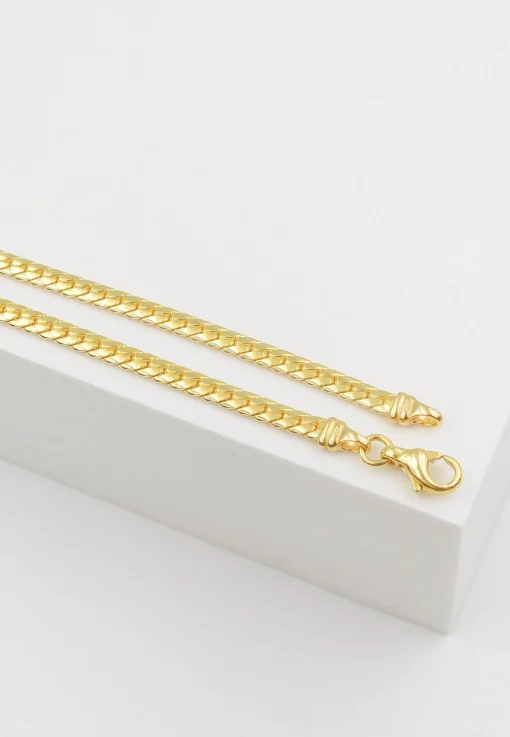 Collier Panzer Gelbgold 750, 3.6mm, 50cm