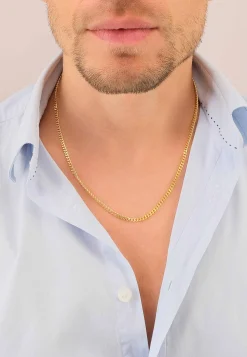 Collier Panzer Gelbgold 750, 3.4mm, 45cm