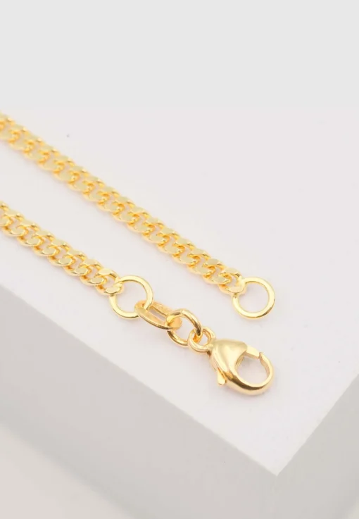 Collier Panzer Gelbgold 750, 2.6mm, 45cm