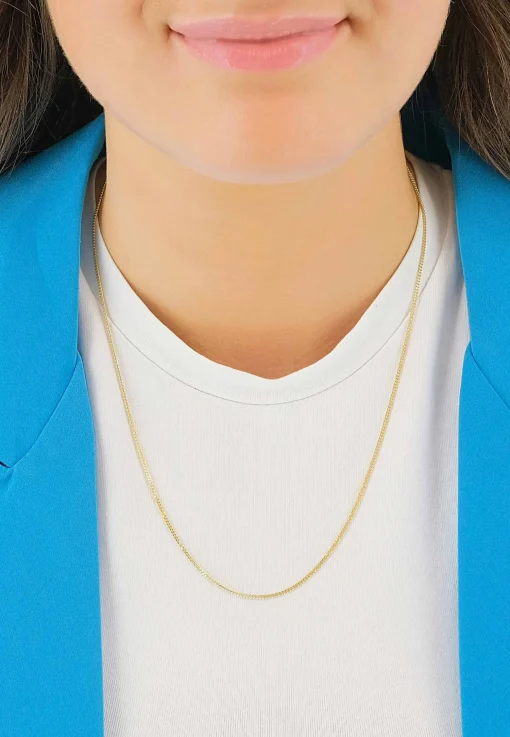 Collier Panzer Gelbgold 585, 1.4mm, 40cm