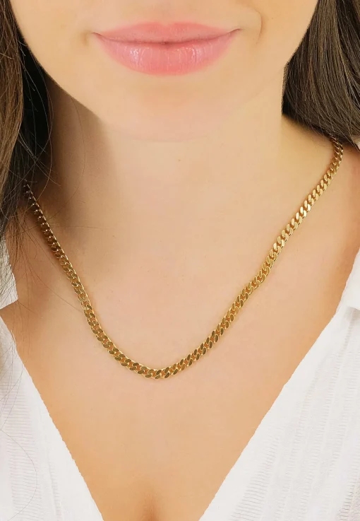 Collier Panzer Gelbgold 750, 4.2mm, 50cm