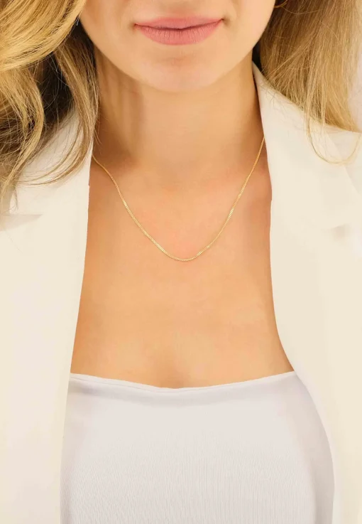 Collier Panzer Gelbgold 750, 1.4mm, 55cm