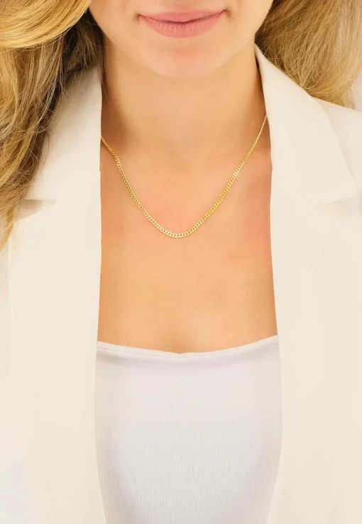 Collier Panzer Gelbgold 750, 2.6mm, 45cm
