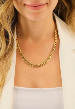 Collier Panzer Gelbgold 750, 7mm, 45cm