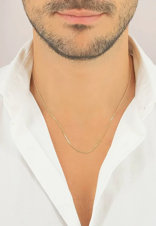 Collier Panzer Gelbgold 585, 1.4mm, 40cm