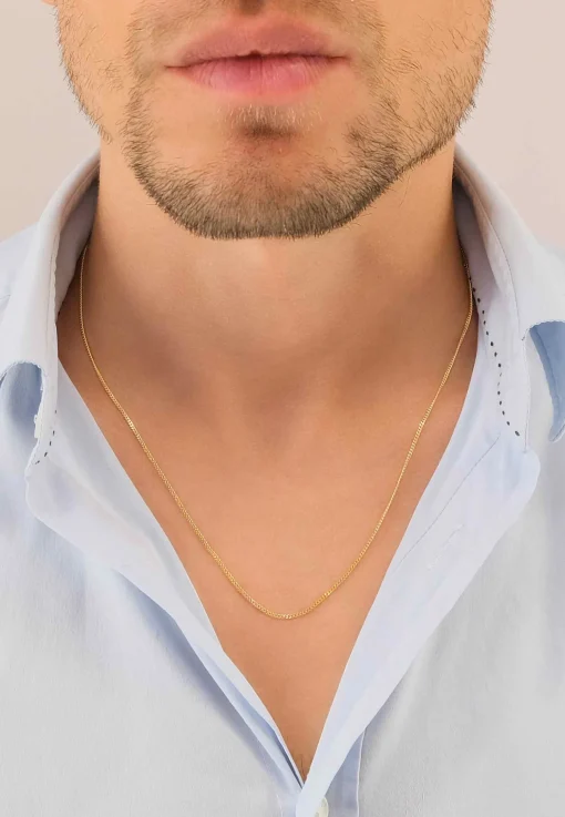Collier Panzer Gelbgold 750, 1.4mm, 55cm