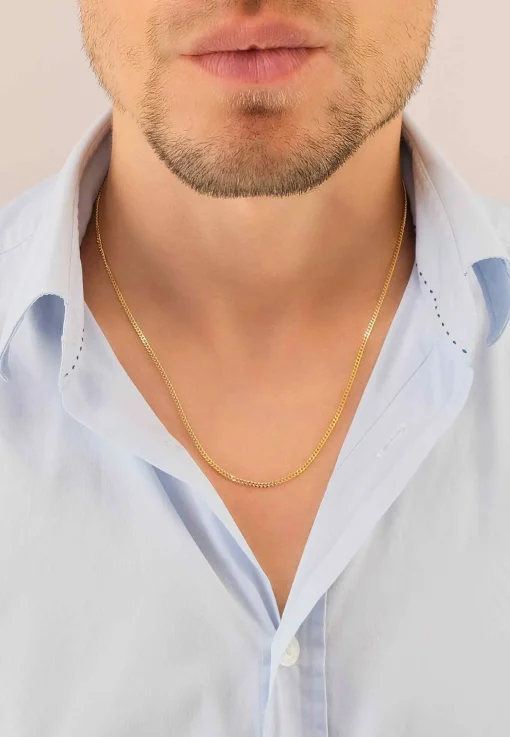 Collier Panzer Gelbgold 750, 1.8mm, 50cm