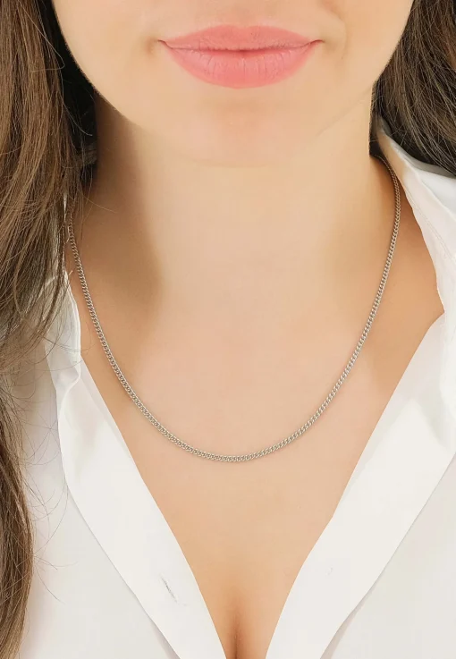 Collier Panzer Weissgold 750, 2.4mm, 50cm