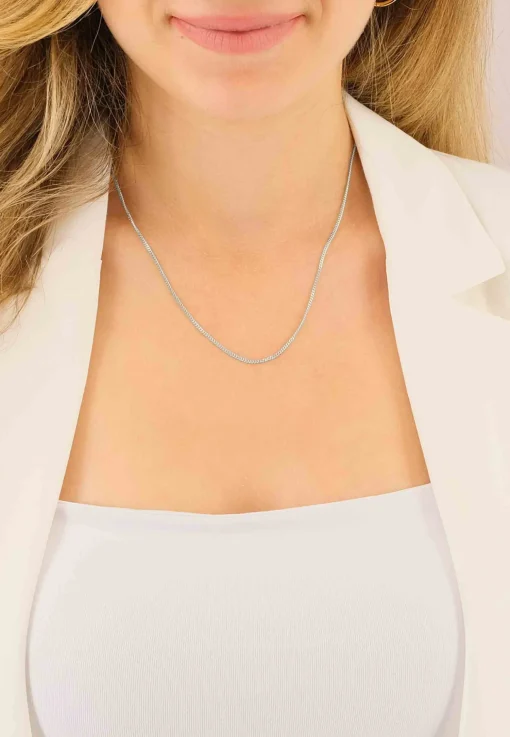 Collier Panzer Weissgold 750, 1.6mm, 55cm