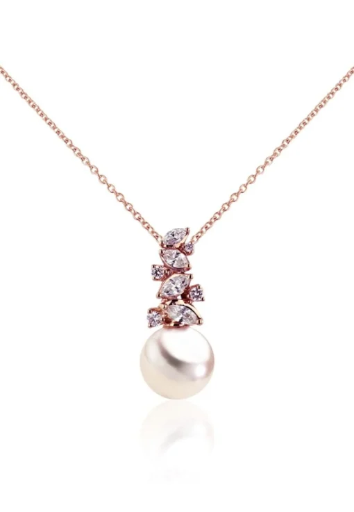 Collier Roségold 750/18K Akoya Perle 8.5-9mm
