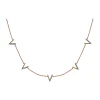 Collier Rotgold 750 Brillanten 0.11.00ct. 45cm