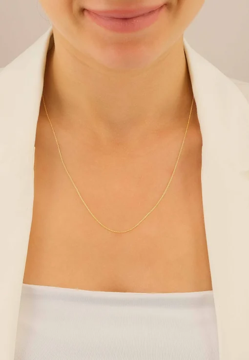 Collier Rundanker Gelbgold 750, 0.9mm, 42cm