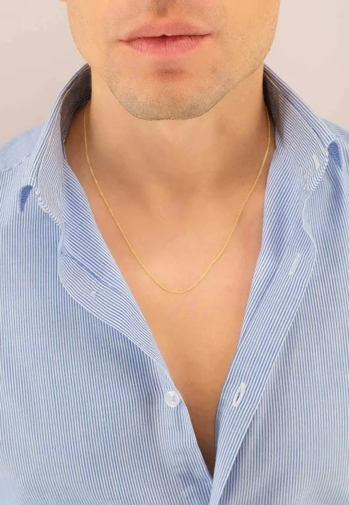Collier Rundanker Gelbgold 750, 1.1mm, 55cm