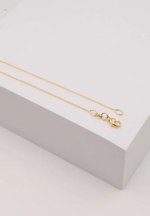 Collier Rundanker Gelbgold 750, 0.9mm, 42cm
