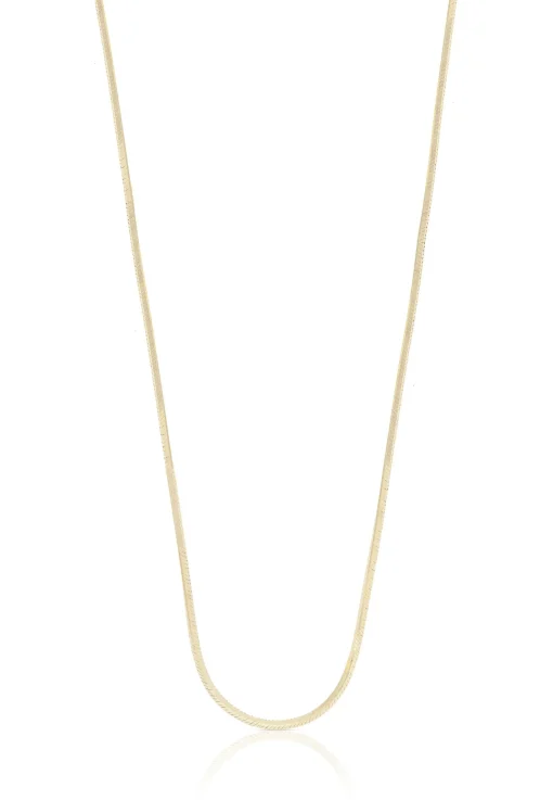 Collier Schlange Gelbgold 750, 1mm, 42cm