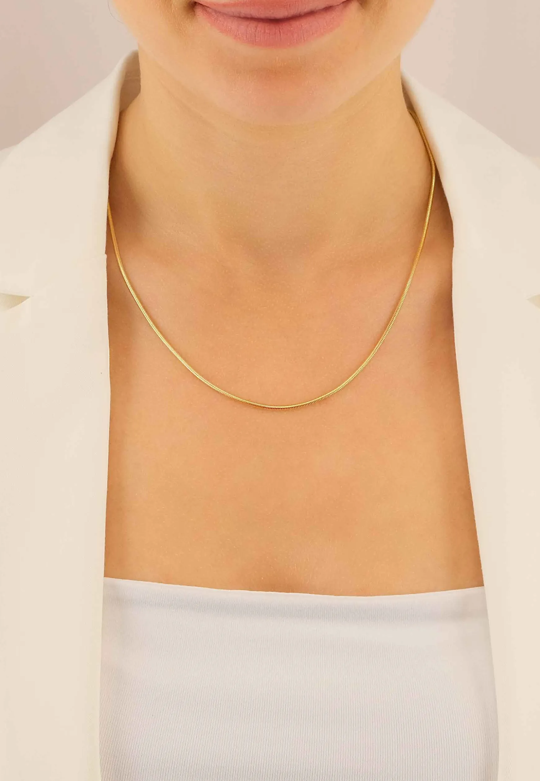 Collier Schlange Gelbgold 750, 1.6mm, 42cm