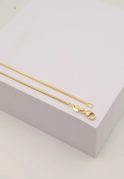Collier Schlange Gelbgold 750, 1.2mm, 40cm