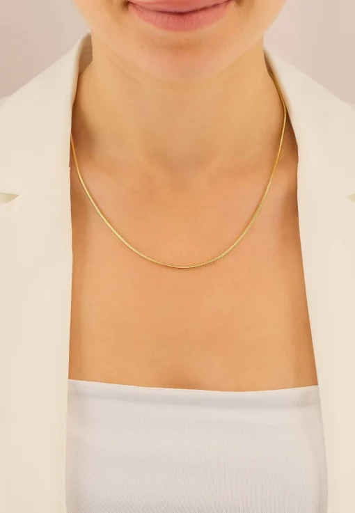 Collier Schlange Gelbgold 750, 1.6mm, 55cm