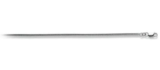 Collier Schlange Weissgold 750, 2mm, 55cm