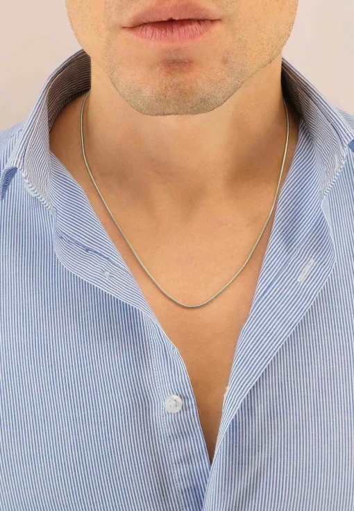 Collier Schlange Weissgold 750, 1.6mm, 50cm