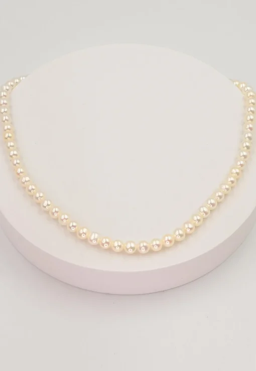 Collier Silber 925 Süsswasserperle 6-6.5mm