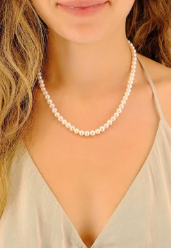 Collier Silber 925 Süsswasserperle 7-7.5mm