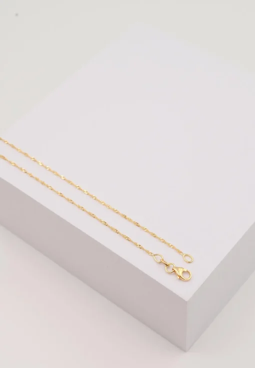Collier Singapur Gelbgold 750, 1.2mm, 42cm