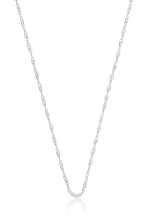 Collier Singapur Weissgold 750, 1.6mm, 42cm