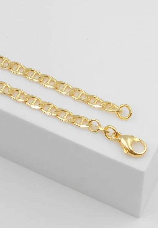 Collier Stäblipanzer Gelbgold 750, 4mm, 45cm