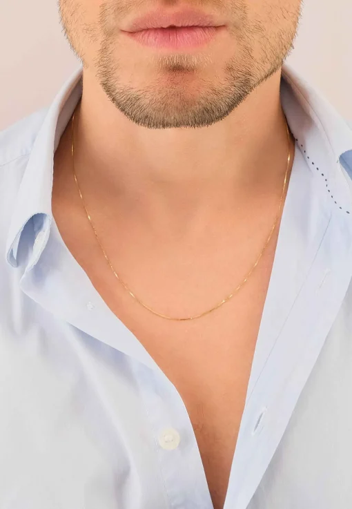 Collier Venezianer Gelbgold 750, 0.6mm, 40cm