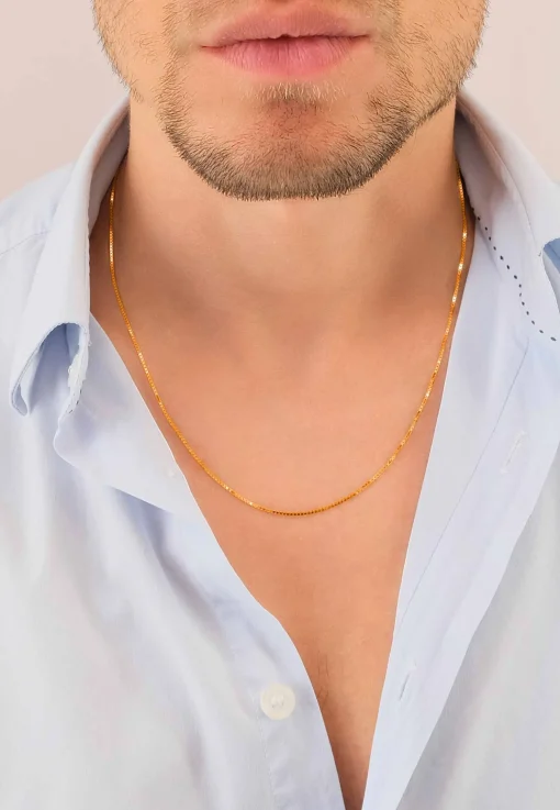 Collier Venezianer Rotgold 750, 1mm, 45cm