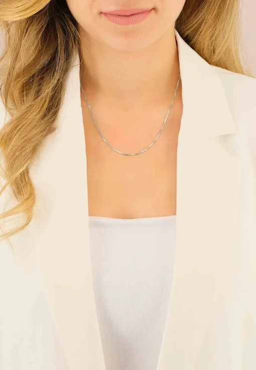 Collier Venezianer Weissgold 375, 0.9mm, 45cm