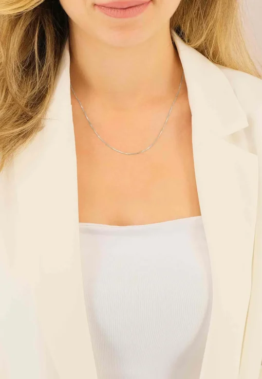 Collier Venezianer Weissgold 750, 0.6mm, 45cm