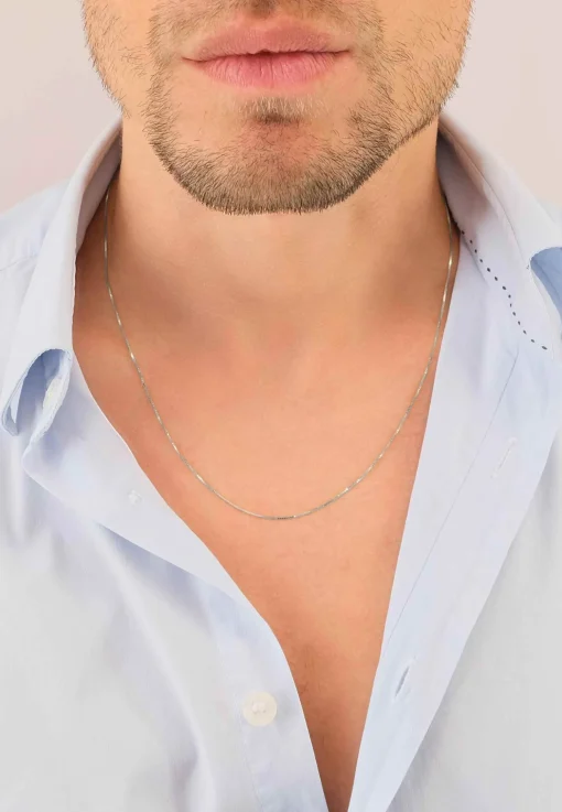 Collier Venezianer Weissgold 750, 0.6mm, 45cm