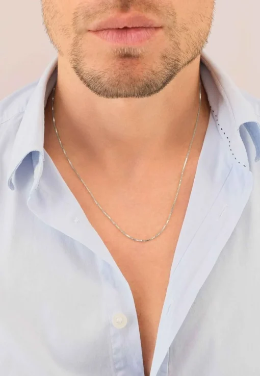 Collier Venezianer Weissgold 750, 0.9mm, 40cm