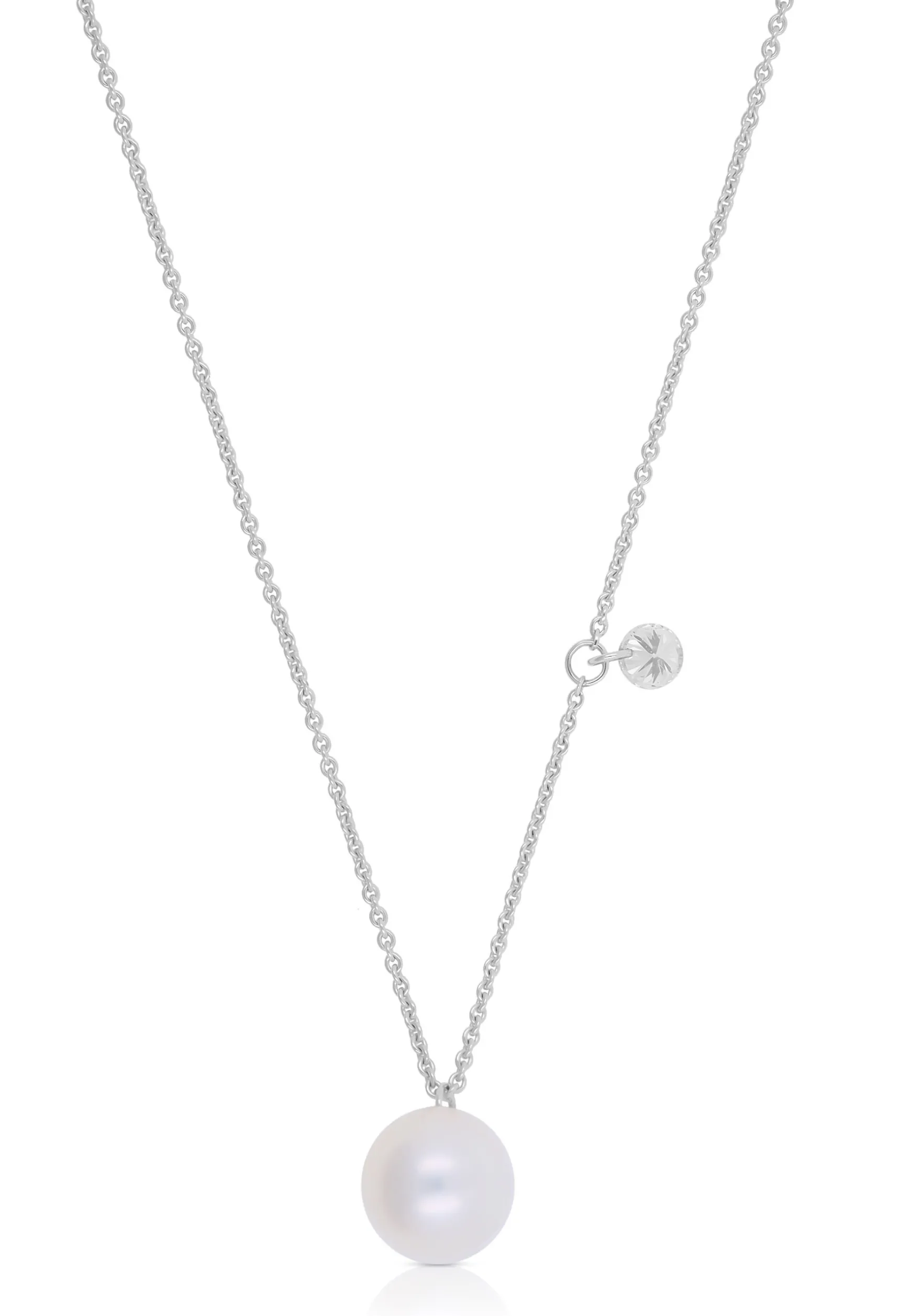 Collier Weissgold 750 Akoya Perle 5.5-6mm Brillant 0.06ct.