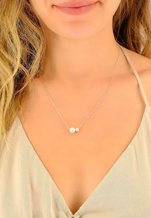 Collier Weissgold 750 Akoya Perle 5-8mm