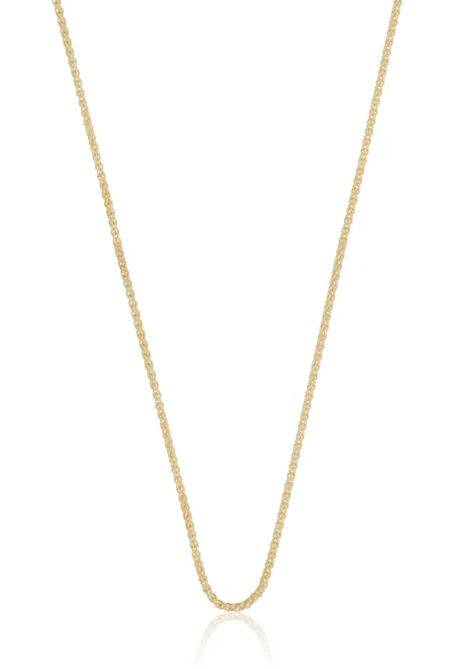 Collier Zopf Gelbgold 375, 1.2mm, 55cm