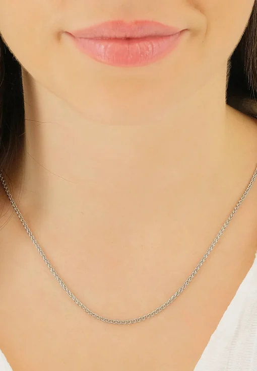 Collier Zopf Weissgold 750, 2.5mm, 42cm