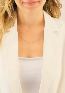 Collier Zopf Weissgold 750, 1.2mm, 38cm