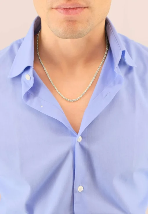 Collier Zopf Weissgold 750, 3.3mm, 45cm