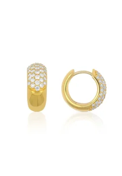 Creolen Gelbgold 750 Brillanten 0.83ct. Scharnier 13.5x5.7mm
