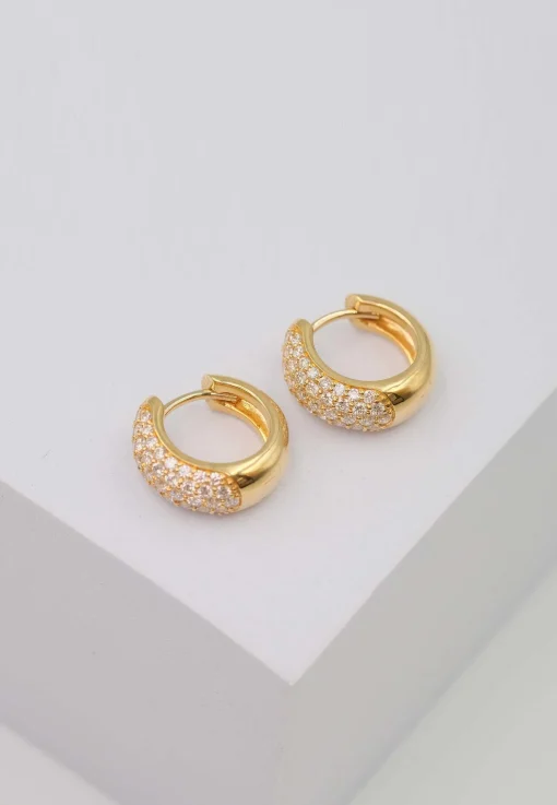 Creolen Gelbgold 750 Brillanten 0.83ct. Scharnier 13.5x5.7mm