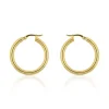 Creolen Gelbgold 750 Runddraht 26x3mm