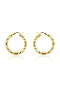 Creolen Gelbgold 750 Runddraht 26x3mm