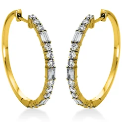 Creolen 750/18K Gelbgold Diamant 1.03ct.